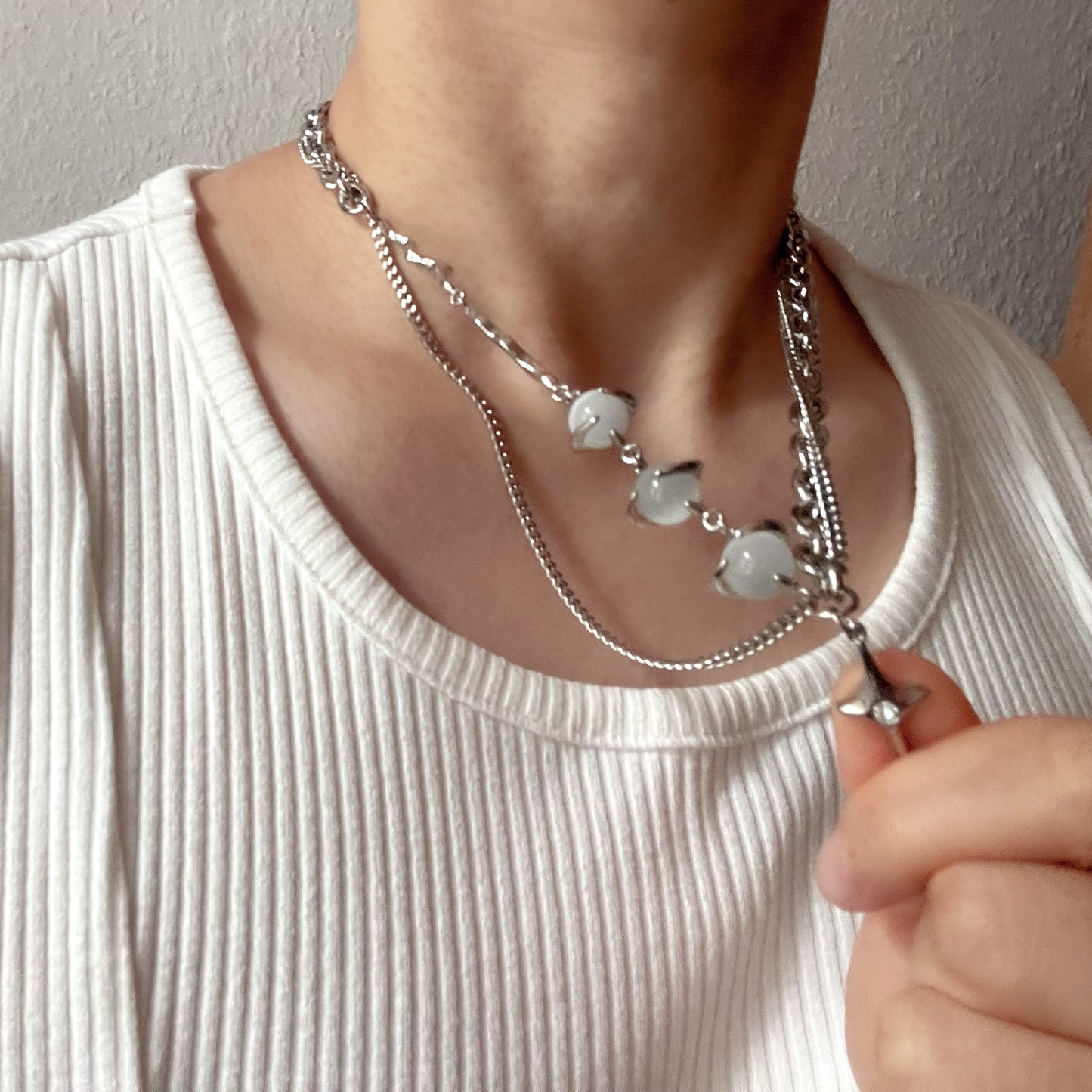 LAYERED CHAIN HALSKETTE