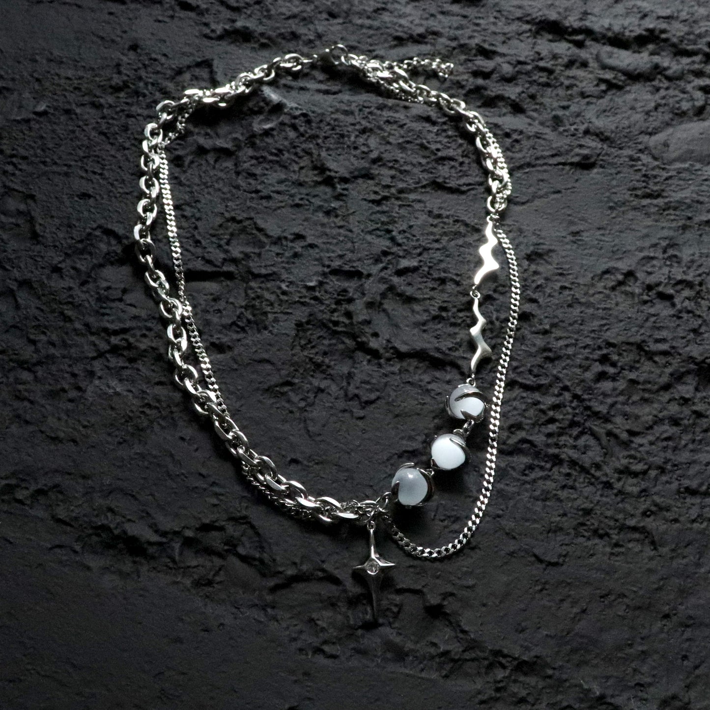 LAYERED CHAIN HALSKETTE