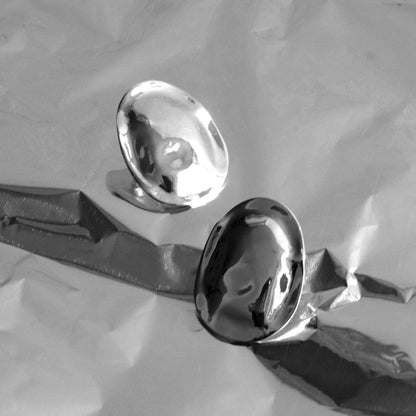 Spiegelnde Silber Ohrstecker