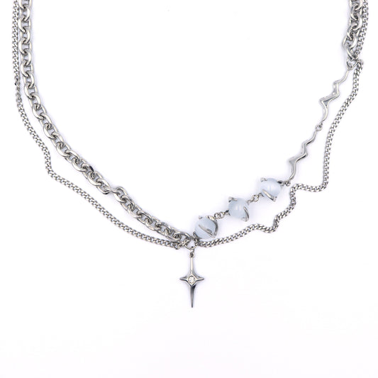 LAYERED CHAIN HALSKETTE