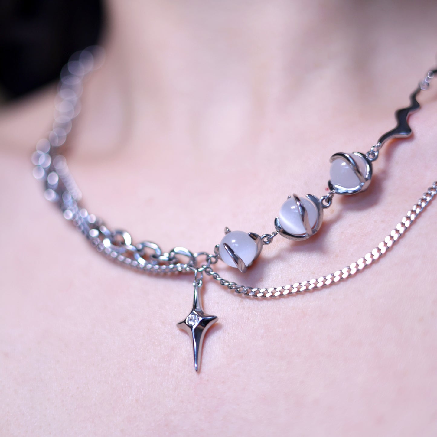 LAYERED CHAIN HALSKETTE