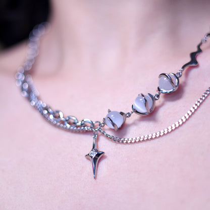 LAYERED CHAIN HALSKETTE