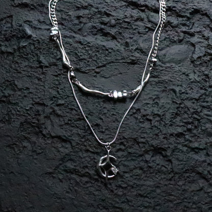 LAYERED MOON NECKLACE