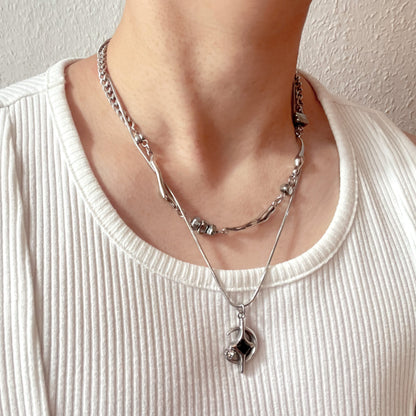 LAYERED MOON NECKLACE