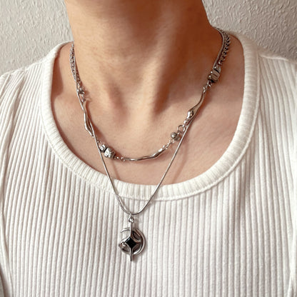LAYERED MOON NECKLACE
