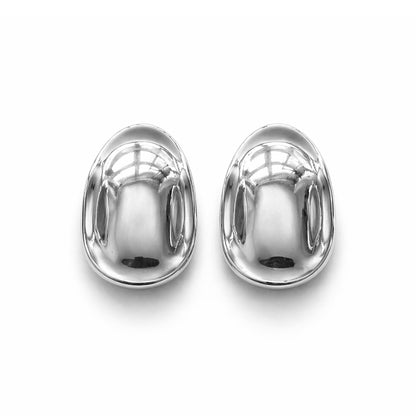 Spiegelnde Silber Ohrstecker