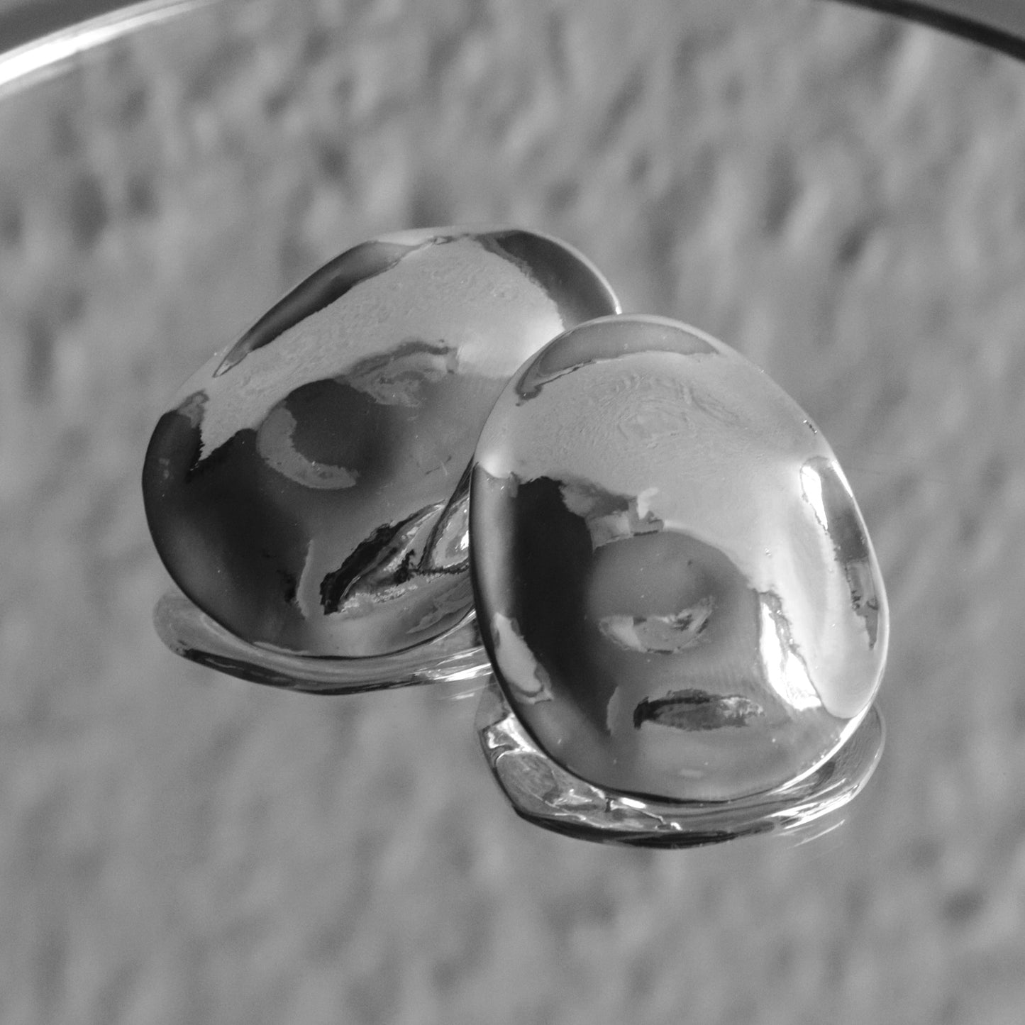 Spiegelnde Silber Ohrstecker